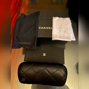 "New" Authentic Chanel Eye Glass Case